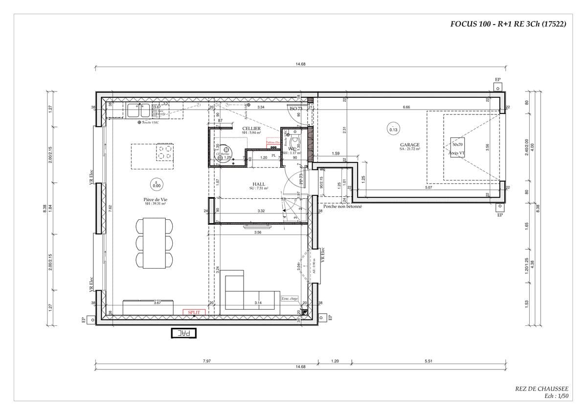 Plan Rez-de-chaussée Gautier Urban
