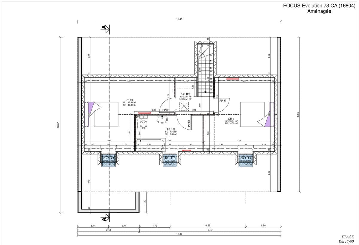 Plan Étage Gautier Evo