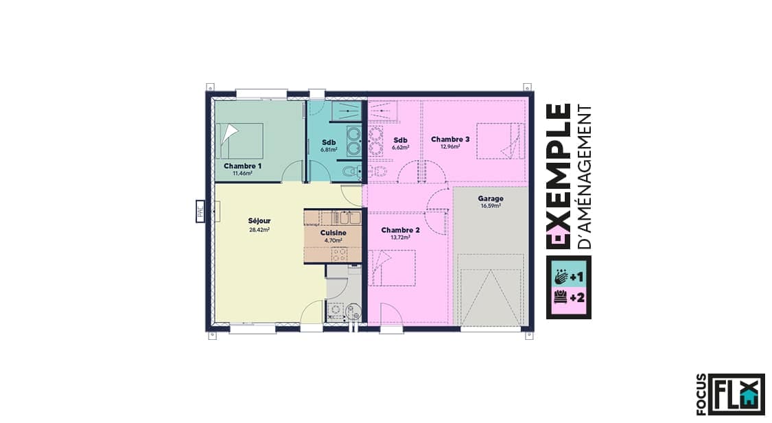 Plan Rez-de-chaussée Gautier Flex